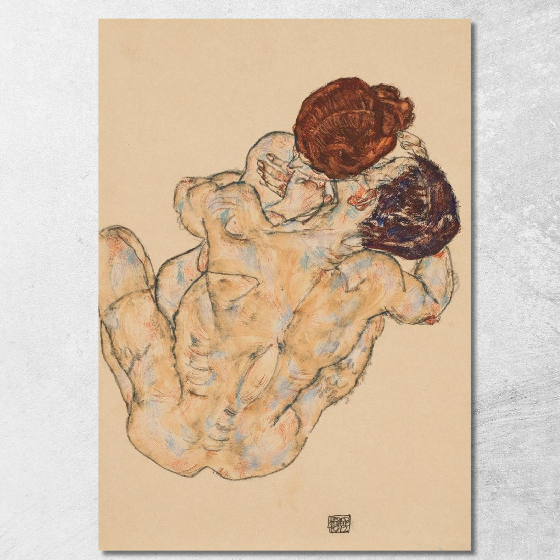 Uomo E Donna Abbraccio Egon Schiele esh93 quadro stampato su tela Uomo E Donna Abbraccio Egon Schiele esh93 quadro stampato su tela