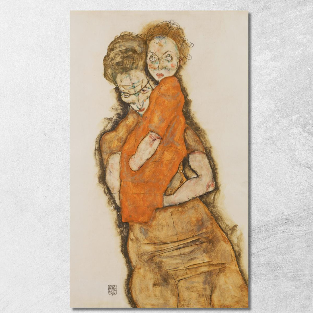 Madre E Figlio Egon Schiele esh97 quadro stampato su tela Madre E Figlio Egon Schiele esh97 quadro stampato su tela
