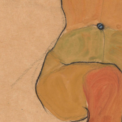 Nudo Di Ragazza Gertrude Egon Schiele esh103 quadro stampato su tela