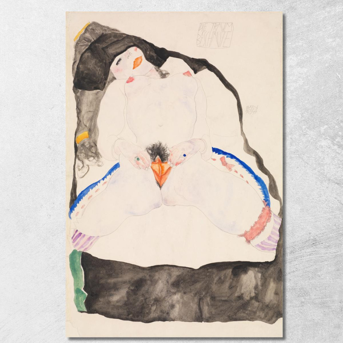 Osservato In Un Sogno Egon Schiele esh110 quadro stampato su tela Osservato In Un Sogno Egon Schiele esh110 quadro stampato su tela