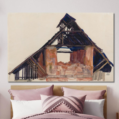 Vecchio Timpano Egon Schiele esh111 quadro stampato su tela
