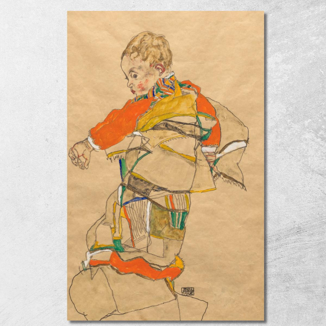 Ritratto Di Un Bambino Anton Peschka Jr. Egon Schiele esh116 quadro stampato su tela Ritratto Di Un Bambino Anton Peschka Jr. Egon Schiele esh116 quadro stampato su tela
