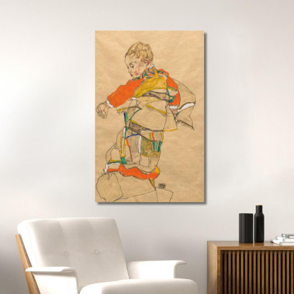 Ritratto Di Un Bambino Anton Peschka Jr. Egon Schiele esh116 quadro stampato su tela