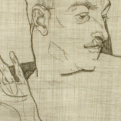 Ritratto Di Arthur Roessler 2 Egon Schiele esh120 quadro stampato su tela