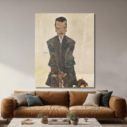 Ritratto Di Eduard Kosmack Egon Schiele esh122 quadro stampato su tela
