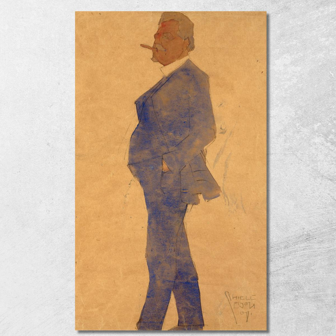 Ritratto Di Leopold Czihaczek Egon Schiele esh124 quadro stampato su tela Ritratto Di Leopold Czihaczek Egon Schiele esh124 quadro stampato su tela