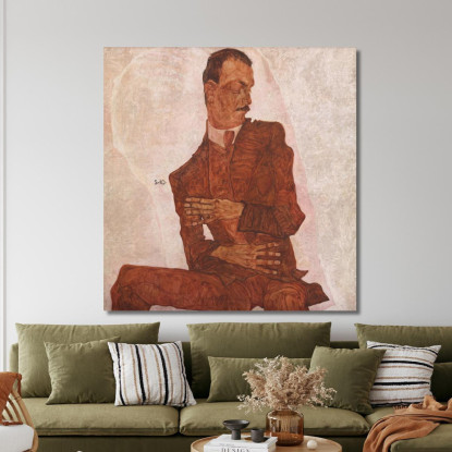 Ritratto Di Arthur Roessler Egon Schiele esh128 quadro stampato su tela