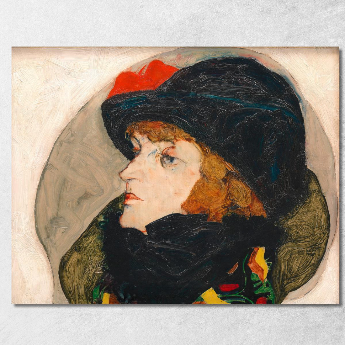 Ritratto Di Ida Roessler Egon Schiele esh129 quadro stampato su tela Ritratto Di Ida Roessler Egon Schiele esh129 quadro stampato su tela