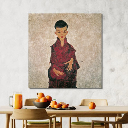Ragazzo Reiner Ritratto Di Herbert Reiner Egon Schiele esh137 quadro stampato su tela