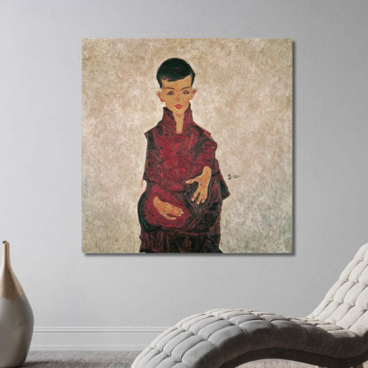 Ragazzo Reiner Ritratto Di Herbert Reiner Egon Schiele esh137 quadro stampato su tela