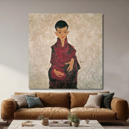 Ragazzo Reiner Ritratto Di Herbert Reiner Egon Schiele esh137 quadro stampato su tela