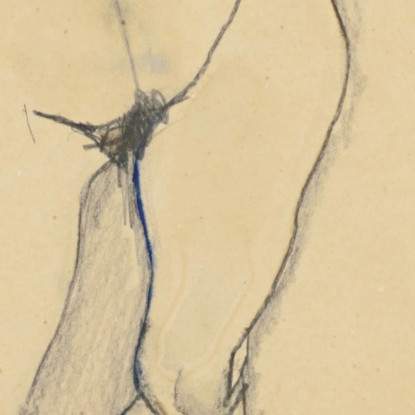 Torso In Camicia Verde Egon Schiele esh142 quadro stampato su tela