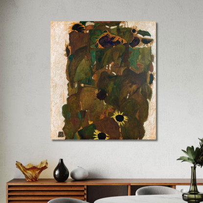 Girasoli I Egon Schiele esh169 quadro stampato su tela