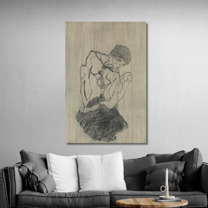 Dolore Egon Schiele esh170 quadro stampato su tela
