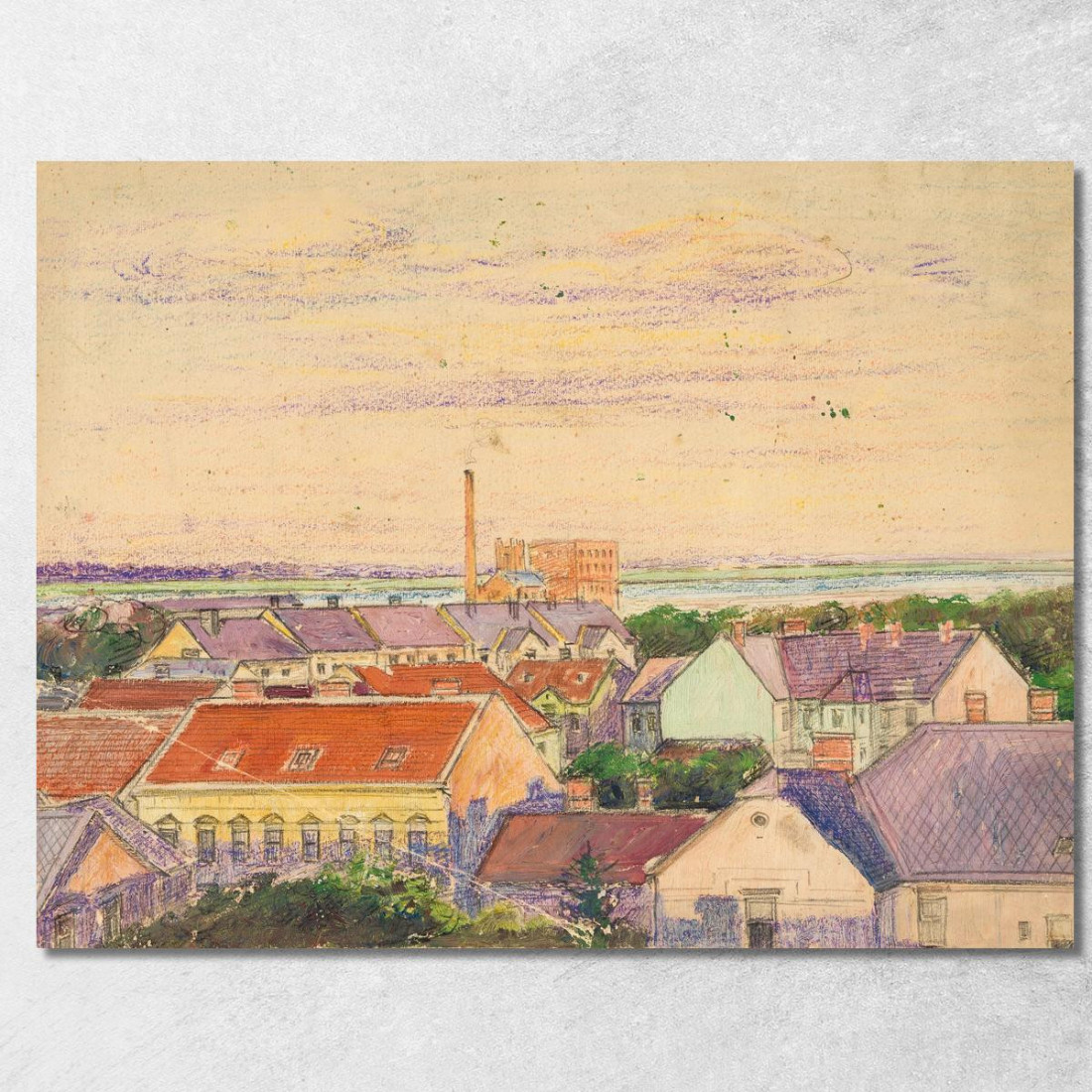 Veduta Della Città Egon Schiele esh174 quadro stampato su tela Veduta Della Città Egon Schiele esh174 quadro stampato su tela