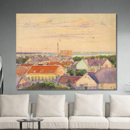 Veduta Della Città Egon Schiele esh174 quadro stampato su tela