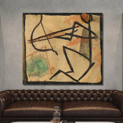Omino Con Arco E Freccia Egon Schiele esh188 quadro stampato su tela