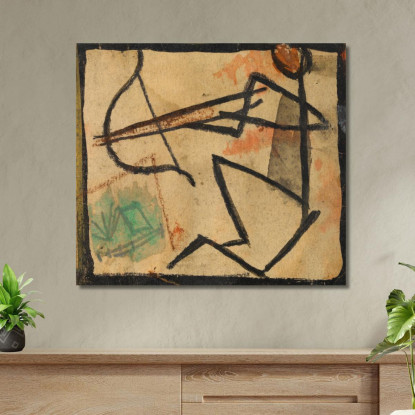 Omino Con Arco E Freccia Egon Schiele esh188 quadro stampato su tela