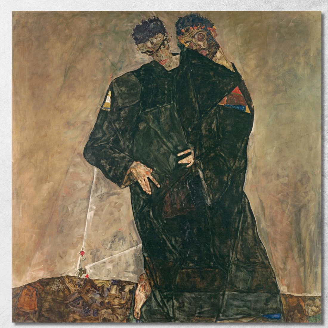 Gli Eremiti Egon Schiele esh193 quadro stampato su tela Gli Eremiti Egon Schiele esh193 quadro stampato su tela