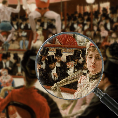 Donne Di Parigi: L'Amante Del Circo James Tissot jts158 quadro stampato su tela