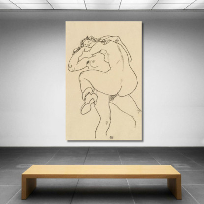 Due Amiche 2 Egon Schiele esh207 quadro stampato su tela