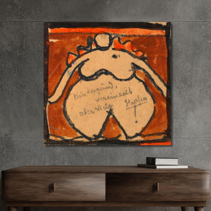 Nudo Femminile Prosperoso Egon Schiele esh210 quadro stampato su tela