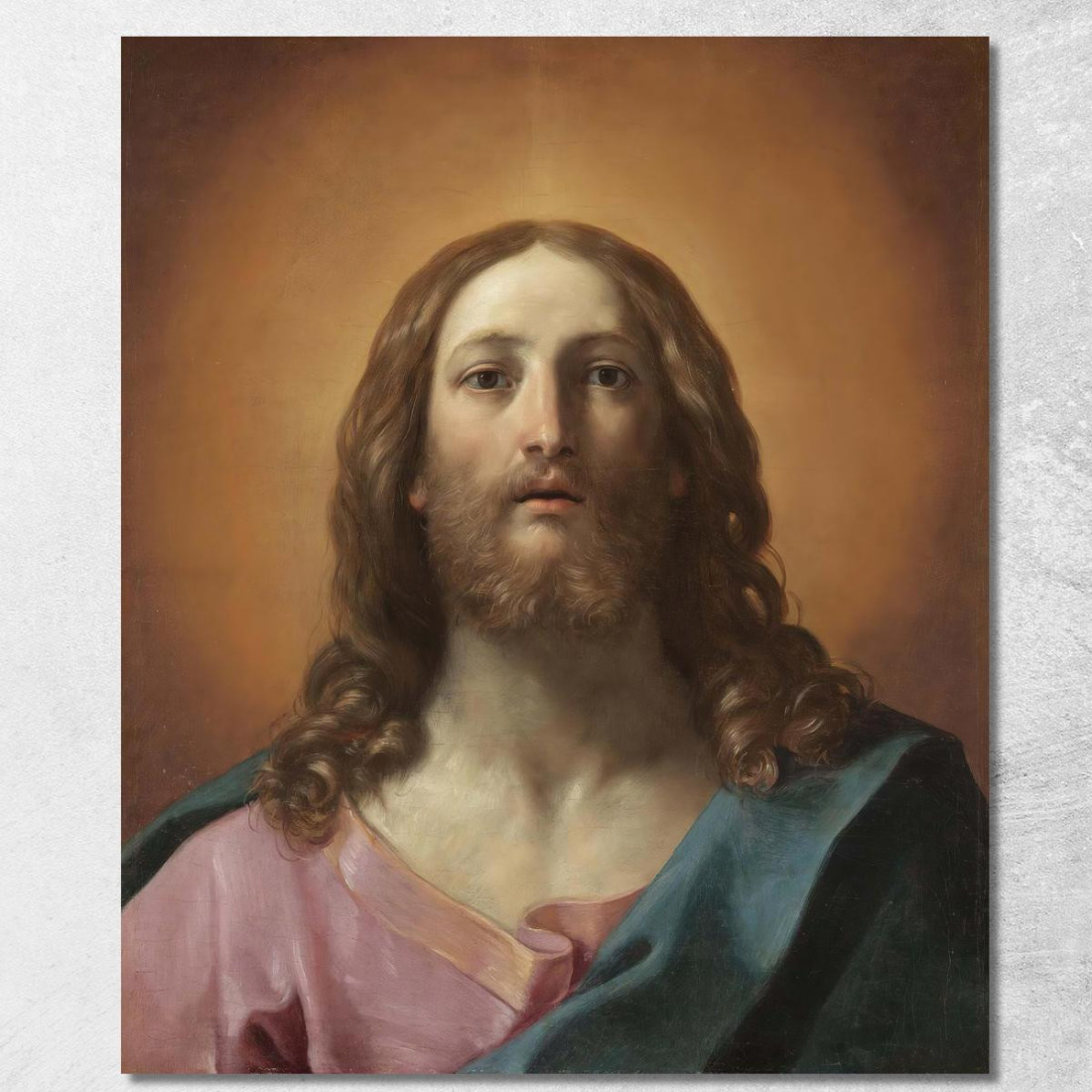 Busto Di Cristo Salvator Mundi Guido Reni grn5 quadro stampato su tela Busto Di Cristo Salvator Mundi Guido Reni grn5 quadro stampato su tela