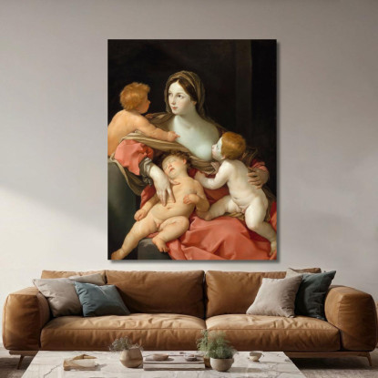 Carità Guido Reni grn7 quadro stampato su tela