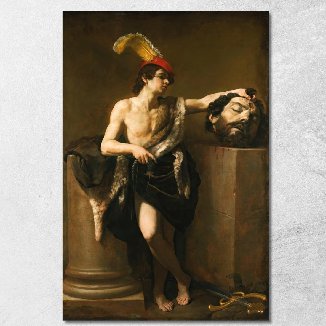 Davide Con La Testa Di Golia Guido Reni grn11 quadro stampato su tela Davide Con La Testa Di Golia Guido Reni grn11 quadro stampato su tela
