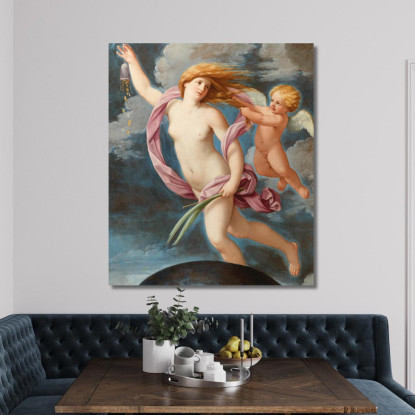 Fortuna Con Una Borsa Guido Reni grn13 quadro stampato su tela