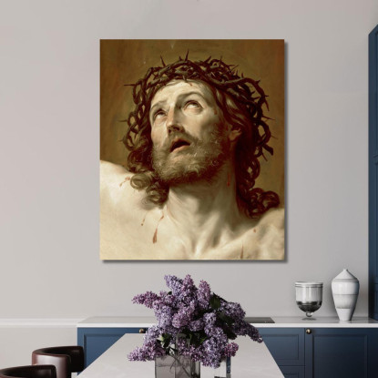 Testa Di Cristo Coronato Di Spine Guido Reni grn14 quadro stampato su tela