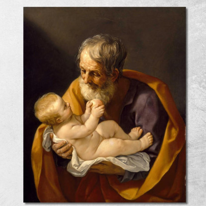 San Giuseppe E Il Bambino Gesù Guido Reni grn30 quadro stampato su tela