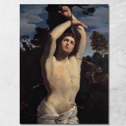 San Sebastiano Guido Reni grn34 quadro stampato su tela