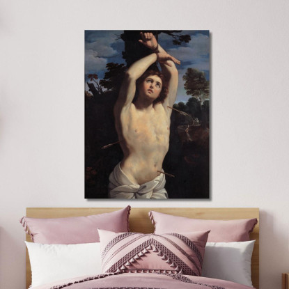 San Sebastiano Guido Reni grn34 quadro stampato su tela