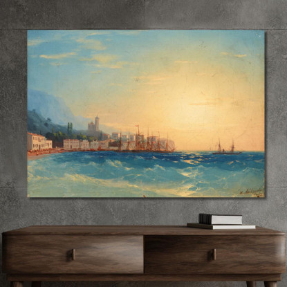 Porto Con Navi Ivan Konstantinovich Aivazovsky ika11 quadro stampato su tela