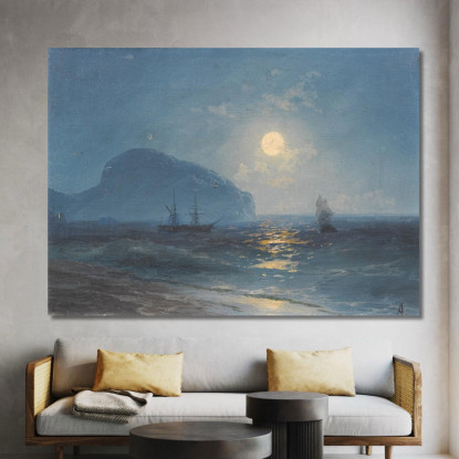 Chiaro Di Luna 2 Ivan Konstantinovich Aivazovsky ika14 quadro stampato su tela