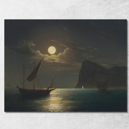 Chiaro Di Luna Ivan Konstantinovich Aivazovsky ika15 quadro stampato su tela