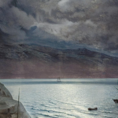 Notte A Gurzuf Ivan Konstantinovich Aivazovsky ika18 quadro stampato su tela