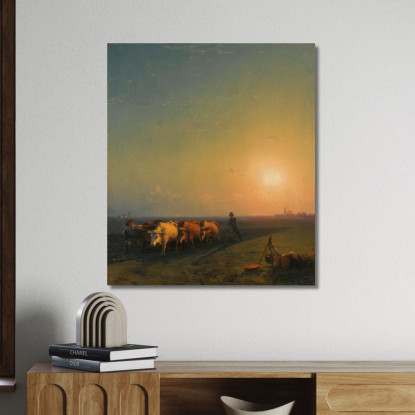 Aratura Dei Campi In Crimea Ivan Konstantinovich Aivazovsky ika20 quadro stampato su tela