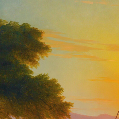Pastori Con Il Loro Gregge Al Tramonto Ivan Konstantinovich Aivazovsky ika26 quadro stampato su tela