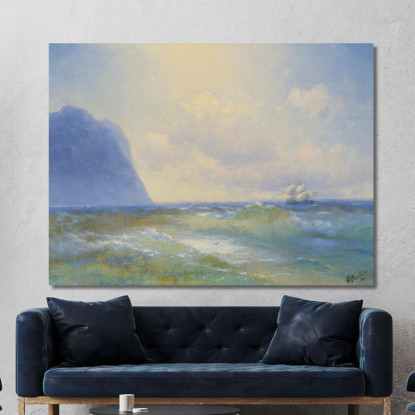 Nave In Mare Ivan Konstantinovich Aivazovsky ika27 quadro stampato su tela