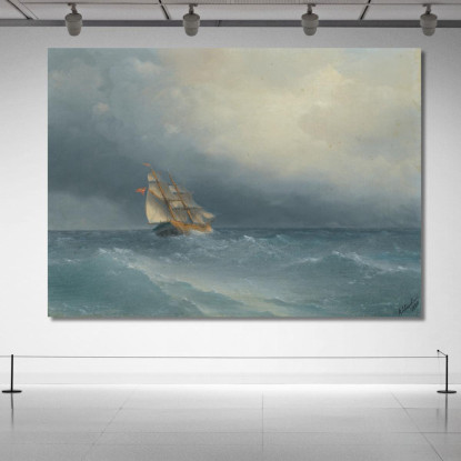 La Tempesta Che Si Dirada Ivan Konstantinovich Aivazovsky ika44 quadro stampato su tela