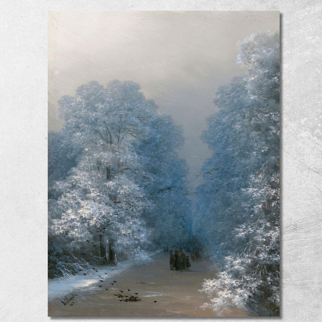 Paesaggio Invernale Ivan Konstantinovich Aivazovsky ika56 quadro stampato su tela Paesaggio Invernale Ivan Konstantinovich Aivazovsky ika56 quadro stampato su tela