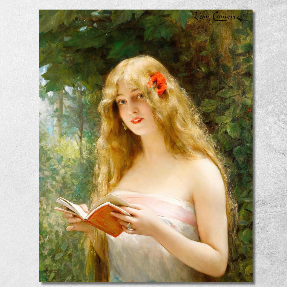 La Bella Lettrice Léon François Comerre lfc10 quadro stampato su tela La Bella Lettrice Léon François Comerre lfc10 quadro stampato su tela