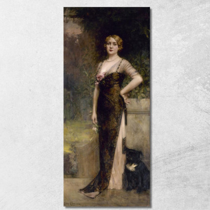 Ritratto Di Madame Jean Maillard-Norbert Léon François Comerre lfc24 quadro stampato su tela