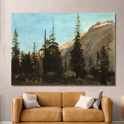 Paesaggio Alpino L'Handegg Svizzera Jean-Léon Gérôme jlg10 quadro stampato su tela