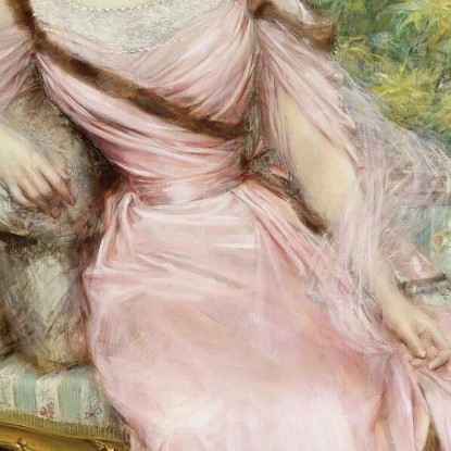 Ritratto Di Suzanne Hudelo Nata Armand Seduta In Una Serra Léon François Comerre lfc25 quadro stampato su tela
