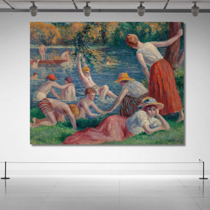Bagno Nella Cure Maximilien Luce mlc3 quadro stampato su tela