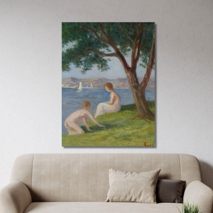 Bagnanti A St. Tropez Maximilien Luce mlc4 quadro stampato su tela