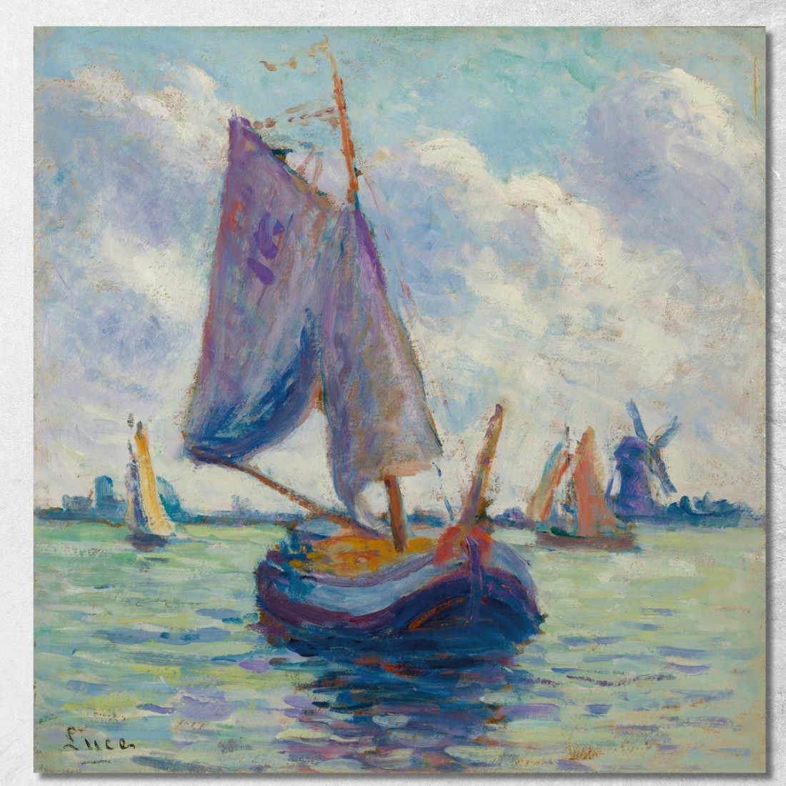 Barche Olandesi Maximilien Luce mlc6 quadro stampato su tela Barche Olandesi Maximilien Luce mlc6 quadro stampato su tela